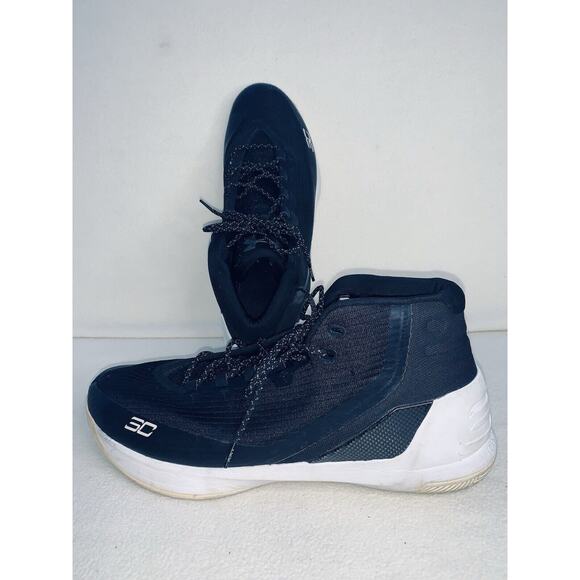 16 Under Armour Curry 3 Sneakers Mens Black White Basketball Shoes 1269279-006 - Picture 1 of 11